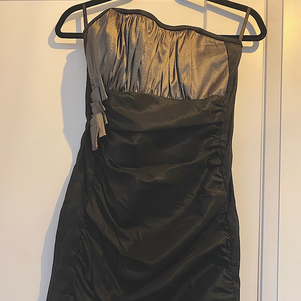 Black and dark silver cocktail dress